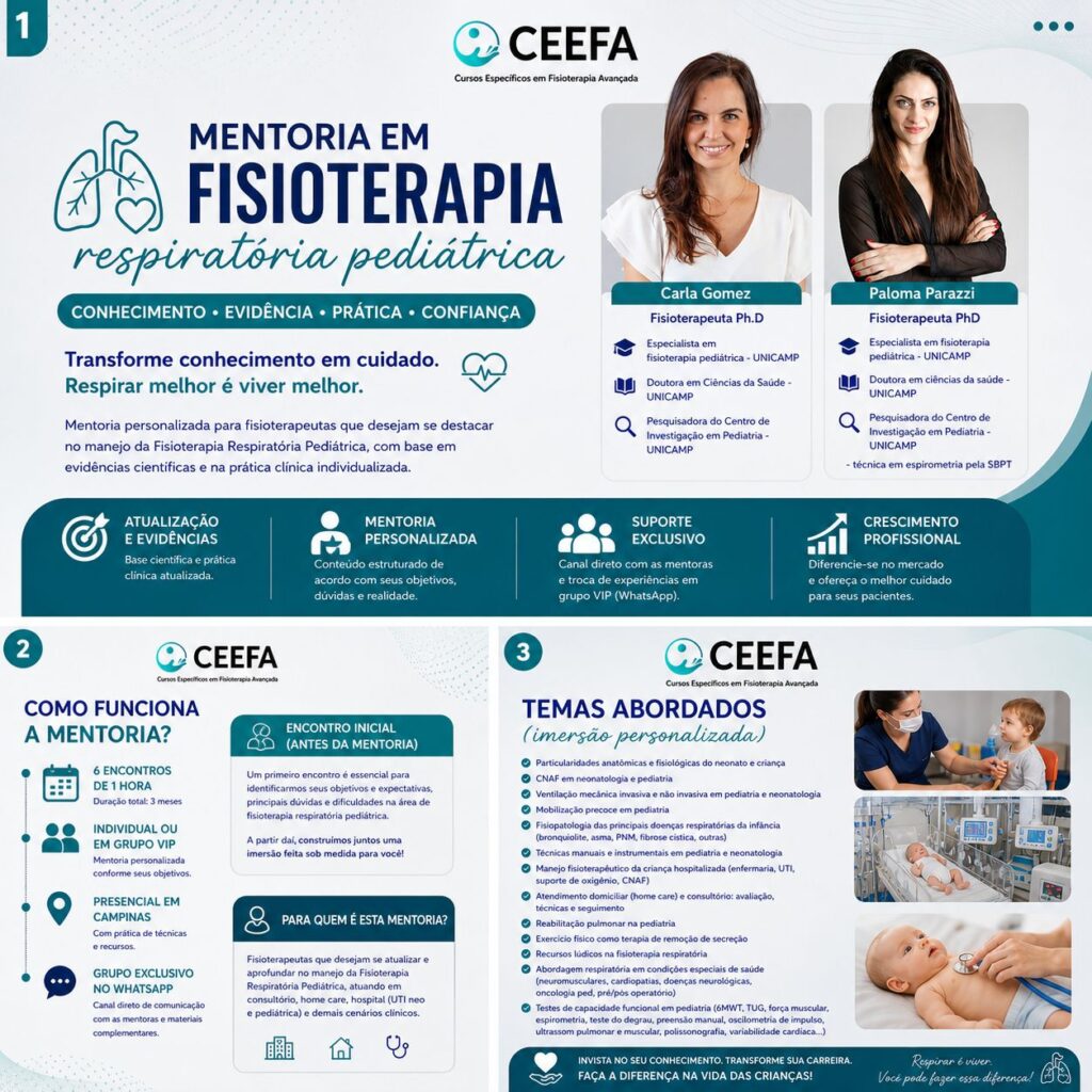 Mentoria Exclusiva em Fisioterapia respiratória Pediátrica